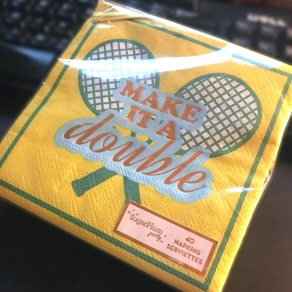 Tennis Enthusiast 🖤🎾Make it a Double -Napkins